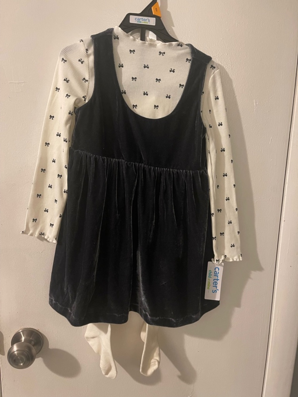 Carter's Black and White Layered Look Dress Set